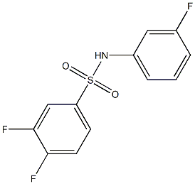 3,4-二氟-N-(3-氟苯基)苯磺酰胺,,结构式