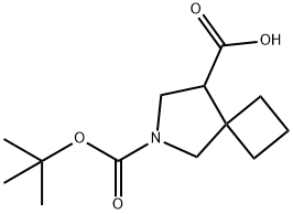 6-(TERT-BUTOXYCARBONYL)-6-AZASPIRO[3.4]OCTANE-8-CARBOXYLIC ACID,1314388-77-6,结构式