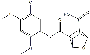 3-((5-chloro-2,4-dimethoxyphenyl)carbamoyl)-7-oxabicyclo[2.2.1]heptane-2-carboxylic acid|