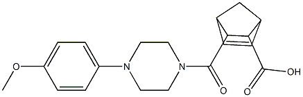 3-(4-(4-methoxyphenyl)piperazine-1-carbonyl)bicyclo[2.2.1]hept-5-ene-2-carboxylic acid Structure