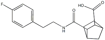 3-((4-fluorophenethyl)carbamoyl)bicyclo[2.2.1]heptane-2-carboxylic acid Structure