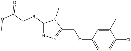 methyl 2-((5-((4-chloro-3-methylphenoxy)methyl)-4-methyl-4H-1,2,4-triazol-3-yl)thio)acetate Structure