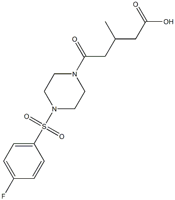  5-(4-((4-fluorophenyl)sulfonyl)piperazin-1-yl)-3-methyl-5-oxopentanoic acid