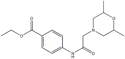 ethyl 4-(2-(2,6-dimethylmorpholino)acetamido)benzoate Structure