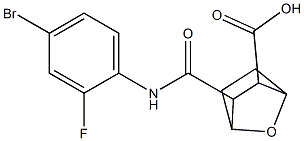 3-((4-bromo-2-fluorophenyl)carbamoyl)-7-oxabicyclo[2.2.1]heptane-2-carboxylic acid Structure