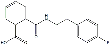 6-((4-fluorophenethyl)carbamoyl)cyclohex-3-enecarboxylic acid Structure