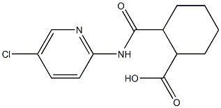 2-((5-chloropyridin-2-yl)carbamoyl)cyclohexanecarboxylic acid 结构式