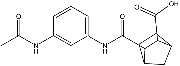 3-((3-acetamidophenyl)carbamoyl)bicyclo[2.2.1]heptane-2-carboxylic acid Structure