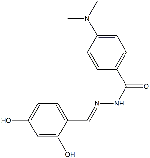(E)-N'-(2,4-dihydroxybenzylidene)-4-(dimethylamino)benzohydrazide Structure