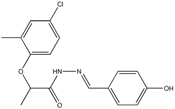 (E)-2-(4-chloro-2-methylphenoxy)-N'-(4-hydroxybenzylidene)propanehydrazide