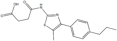 4-((5-methyl-4-(4-propylphenyl)thiazol-2-yl)amino)-4-oxobutanoic acid Structure