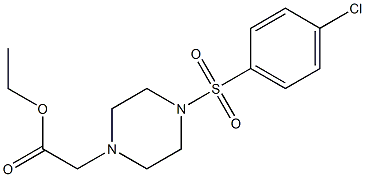 ethyl 2-(4-((4-chlorophenyl)sulfonyl)piperazin-1-yl)acetate Struktur