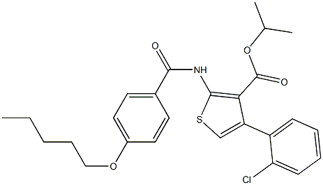 isopropyl 4-(2-chlorophenyl)-2-(4-(pentyloxy)benzamido)thiophene-3-carboxylate