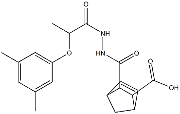 3-(2-(2-(3,5-dimethylphenoxy)propanoyl)hydrazinecarbonyl)bicyclo[2.2.1]hept-5-ene-2-carboxylic acid Structure