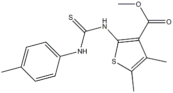 methyl 4,5-dimethyl-2-(3-(p-tolyl)thioureido)thiophene-3-carboxylate Structure