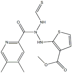 methyl 4,5-dimethyl-2-(2-picolinoylhydrazinecarbothioamido)thiophene-3-carboxylate Structure