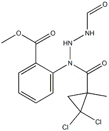 methyl 2-(2-(2,2-dichloro-1-methylcyclopropanecarbonyl)hydrazinecarboxamido)benzoate Structure