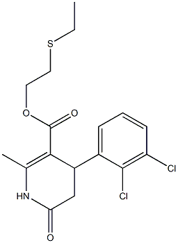 2-(ethylthio)ethyl 4-(2,3-dichlorophenyl)-2-methyl-6-oxo-1,4,5,6-tetrahydropyridine-3-carboxylate|