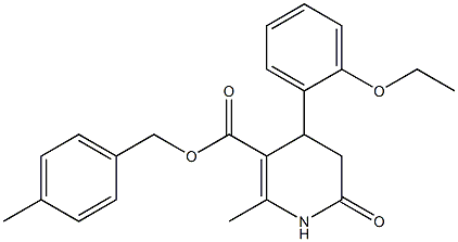 4-methylbenzyl 4-(2-ethoxyphenyl)-2-methyl-6-oxo-1,4,5,6-tetrahydropyridine-3-carboxylate Structure