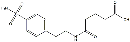 5-oxo-5-((4-sulfamoylphenethyl)amino)pentanoic acid Structure