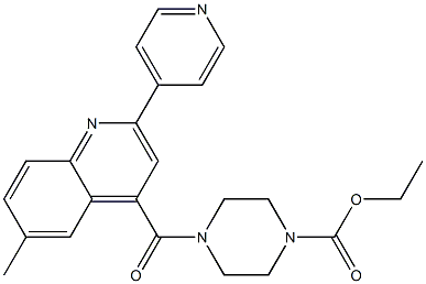 ethyl 4-(6-methyl-2-(pyridin-4-yl)quinoline-4-carbonyl)piperazine-1-carboxylate Structure