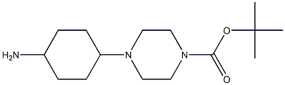 tert-butyl 4-((1r,4r)-4-aminocyclohexyl)piperazine-1-carboxylate Struktur