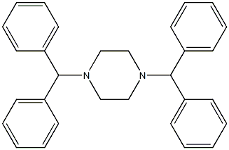 1,4-二苯甲基哌嗪,,结构式