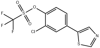 2-氯-4-(噻唑-5-基)苯基三氟甲磺酸酯 结构式