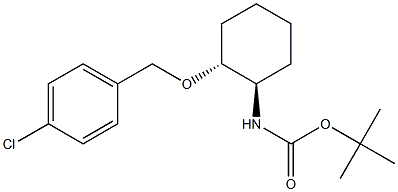 Trans-Tert-Butyl (2-((4-Chlorobenzyl)Oxy)Cyclohexyl)Carbamate Structure