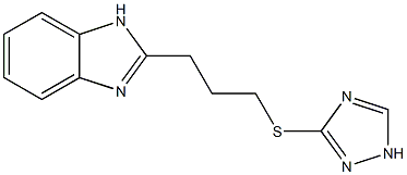 2-(3-(1H-1,2,4-triazol-3-ylthio)propyl)-1H-benzo[d]imidazole 化学構造式