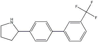 2-(3'-(trifluoromethyl)biphenyl-4-yl)pyrrolidine 结构式