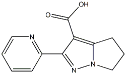 2-(pyridin-2-yl)-5,6-dihydro-4H-pyrrolo[1,2-b]pyrazole-3-carboxylic acid Struktur