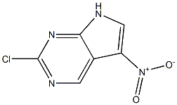 2-chloro-5-nitro-7H-pyrrolo[2,3-d]pyrimidine 化学構造式