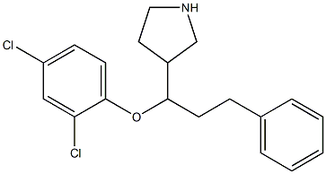 3-(1-(2,4-dichlorophenoxy)-3-phenylpropyl)pyrrolidine Struktur