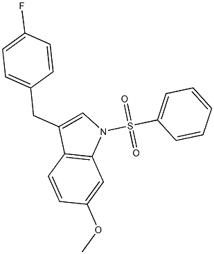  3-(4-fluorobenzyl)-6-methoxy-1-(phenylsulfonyl)-1H-indole