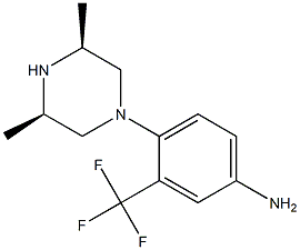 4-((3R,5S)-3,5-dimethylpiperazin-1-yl)-3-(trifluoromethyl)aniline,,结构式