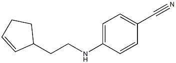 4-(2-(cyclopent-2-enyl)ethylamino)benzonitrile 化学構造式