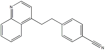 4-(2-(quinolin-4-yl)ethyl)benzonitrile 化学構造式