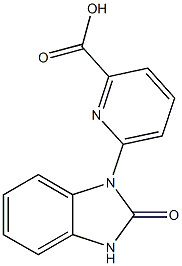 6-(2-oxo-2,3-dihydro-1H-benzo[d]imidazol-1-yl)picolinic acid 化学構造式