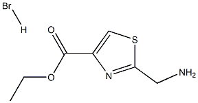 ethyl 2-(aminomethyl)thiazole-4-carboxylate hydrobromide,,结构式