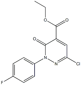 ethyl 6-chloro-2-(4-fluorophenyl)-3-oxo-2,3-dihydropyridazine-4-carboxylate 化学構造式