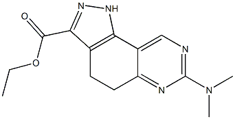 ethyl 7-(dimethylamino)-4,5-dihydro-1H-pyrazolo[3,4-f]quinazoline-3-carboxylate 化学構造式