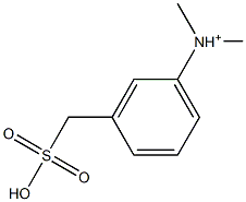N,N-dimethyl-3-(sulfomethyl)benzenaminium Struktur