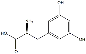 (S)-2-amino-3-(3,5-dihydroxyphenyl)propanoic acid 结构式