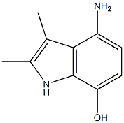 4-amino-2,3-dimethyl-1H-indol-7-ol 化学構造式