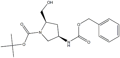 (2R,4R)-1-BOC-2-hydroxymethyl-4-CBZ-aminoPyrrolidine Struktur