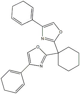 (4R,4'R)-2,2'-环己亚基双[4,5-二氢-4-苯基噁唑],,结构式