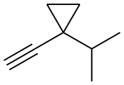 1-ethynyl-1-(propan-2-yl)cyclopropane Struktur