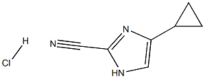 4-cyclopropyl-1H-imidazole-2-carbonitrile hydrochloride Struktur