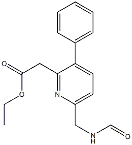 ethyl 2-[6-(formamidomethyl)-3-phenylpyridin-2-yl]acetate Struktur